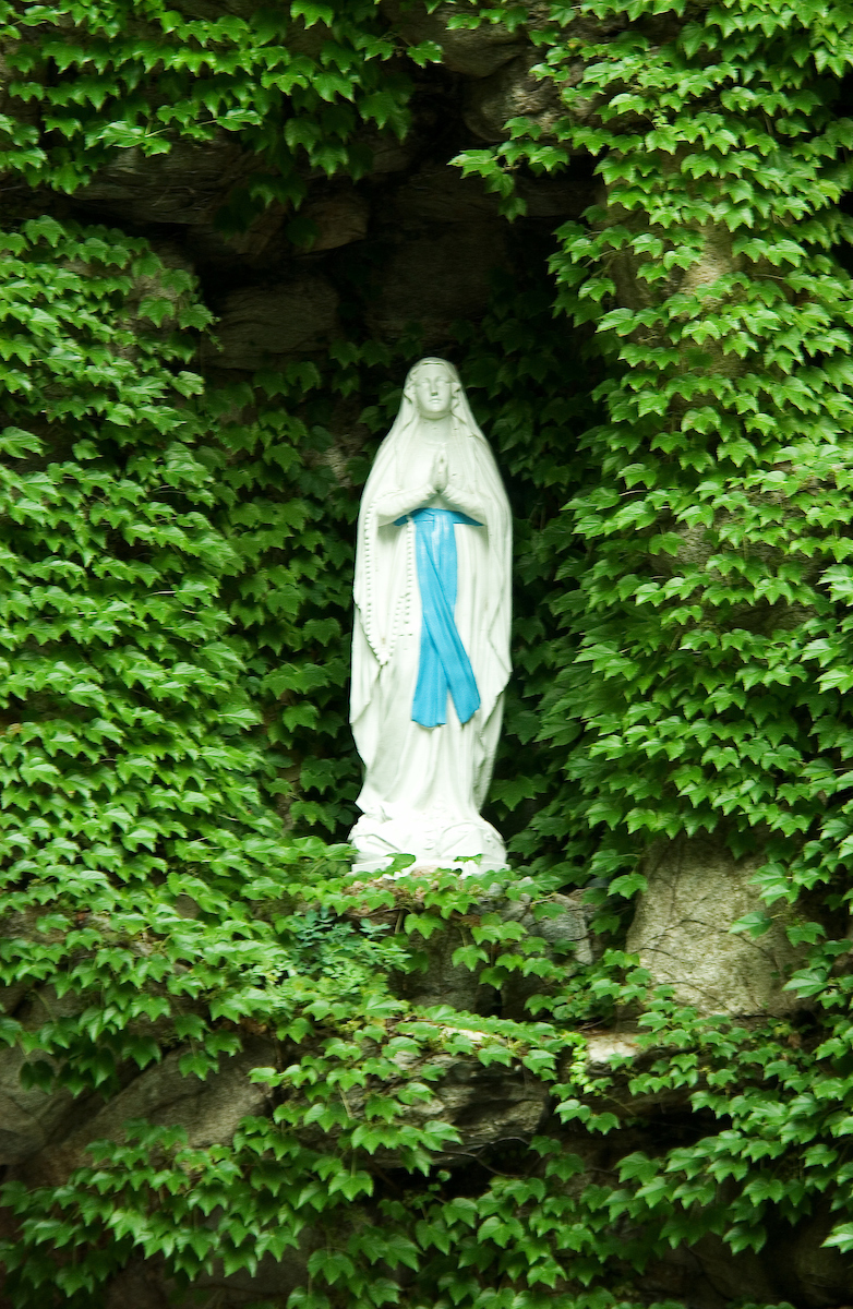 Statue of the Blessed Virgin Mary at the Grotto