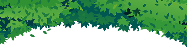 Simeple illustration of leaves in various shades of green
